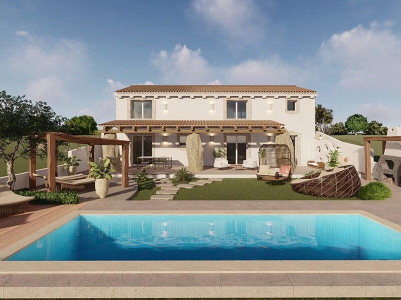 Country house villa with swimming pool and sea view