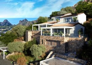 Villas with garden and swimming pool in Sardinia