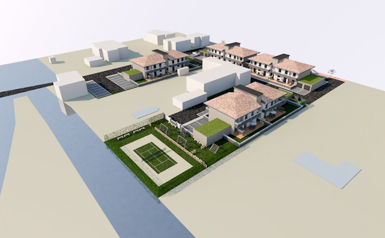 Residential complex with modern units and outdoor amenities in Nizza Monferrato by Italian Hillside