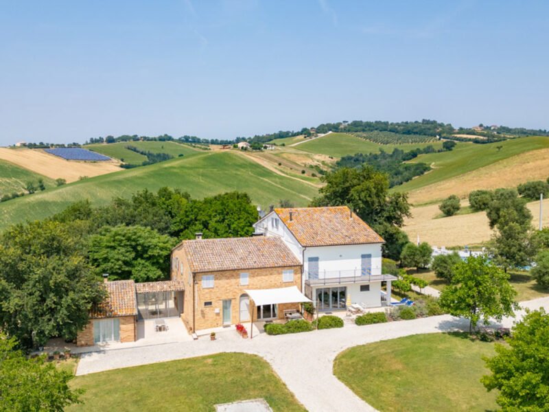 Restored farmhouse with pool for sale in Belvedere Ostrense, Marche, Italy – Italian Hillside Real Estate